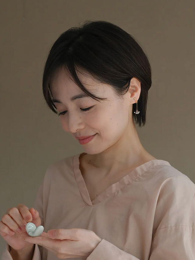 Handmade Hario birdrest dangling smohoemi frosted glass earrings 9