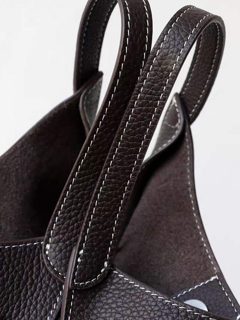 Togo embossed calf leather oval twist buckle handle/crossbody or shoulder bag 13