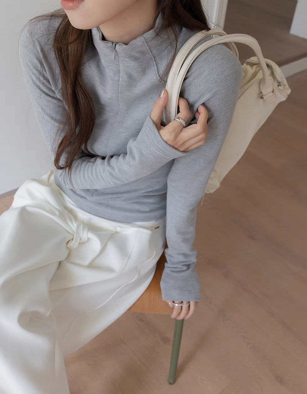 Thumbnail: Slim fit cotton valour stretchy zipper contour jacket