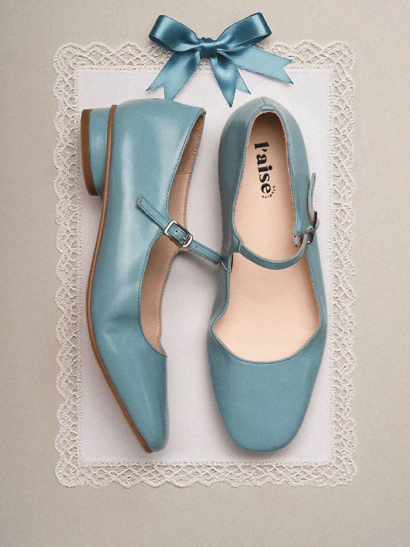 Made in Paris Italian calf skin ruffled Mary janes 1