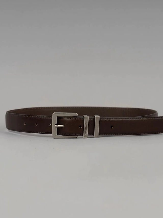 Handmade double matte loops calf leather belt 7
