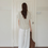 Thumbnail: Drawstring high wasted linen elasticated pants