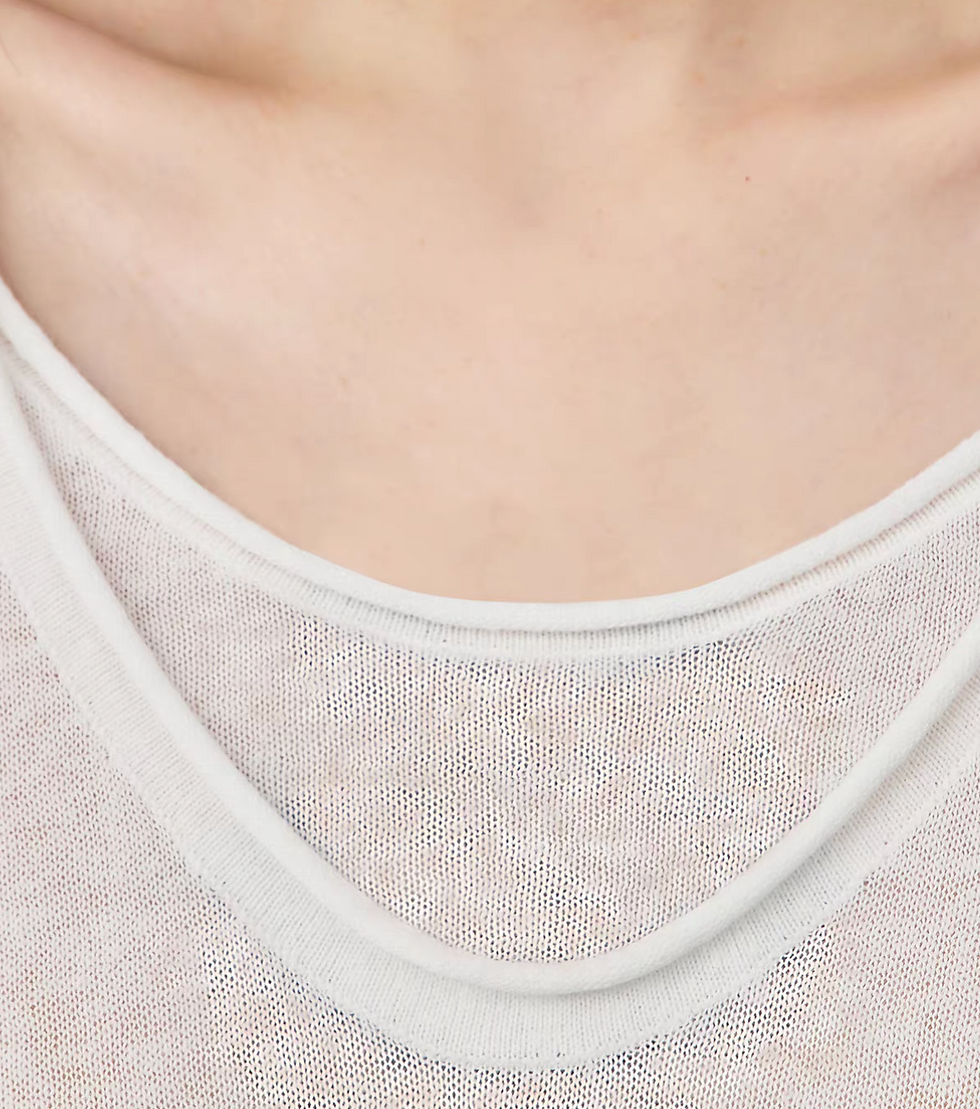 Thumbnail: Ivory connected two pieces like cotton linen knitwear