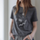 Thumbnail: Charcoal mixed grey print cotton tee