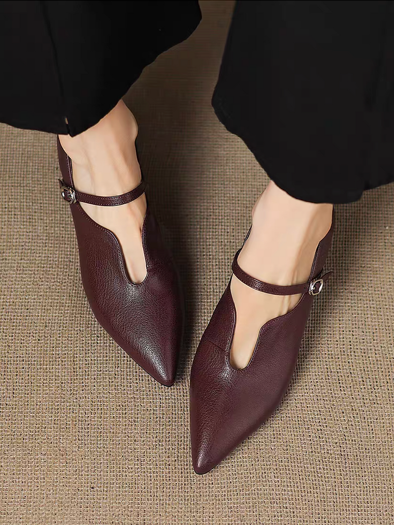 Lambskin pointy wavy cut stilettos 6