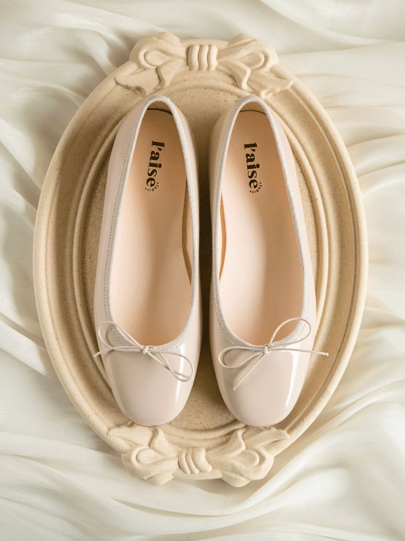 Made in Italy Italian oil waxed calf leather ribbon flats 14