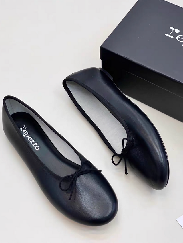 Repetto Paris made in France crimson smooth lambskin ribbon flats 14