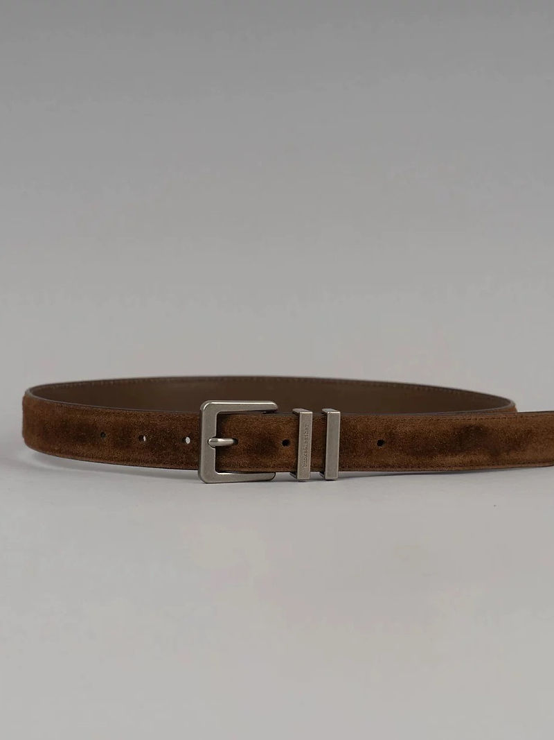 Handmade double matte loops calf leather belt 9
