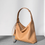 Thumbnail: Toga embossed calf leather drape shoulder + crossbody bag with  little bag charm