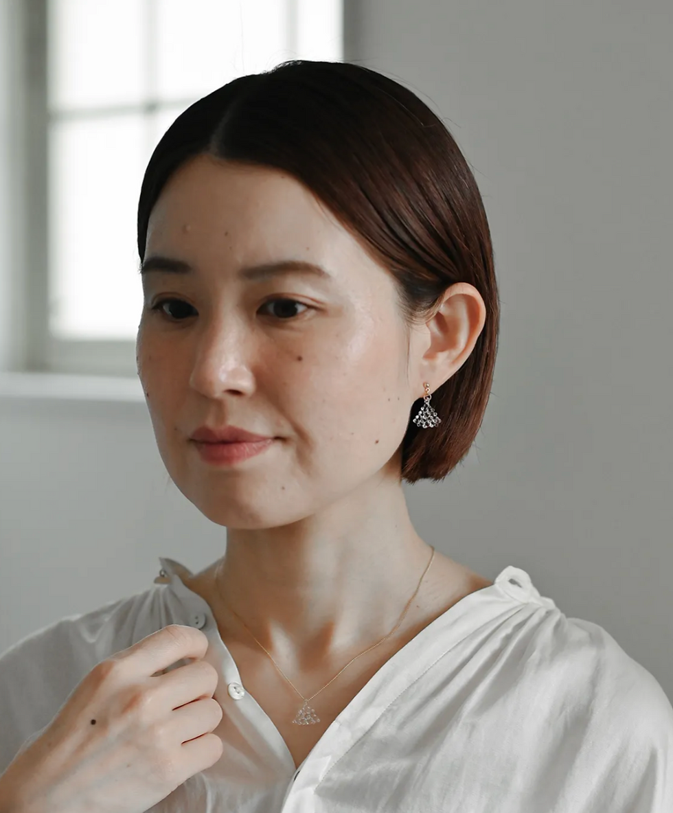 Thumbnail: Handmade Hario Found Motion dew lux glass necklace