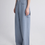 Thumbnail: Pastel blue cotton high waisted straight pants