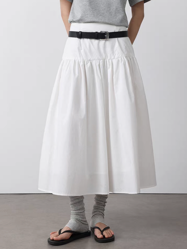 High waisted zipper A line ruffle table skirt 7