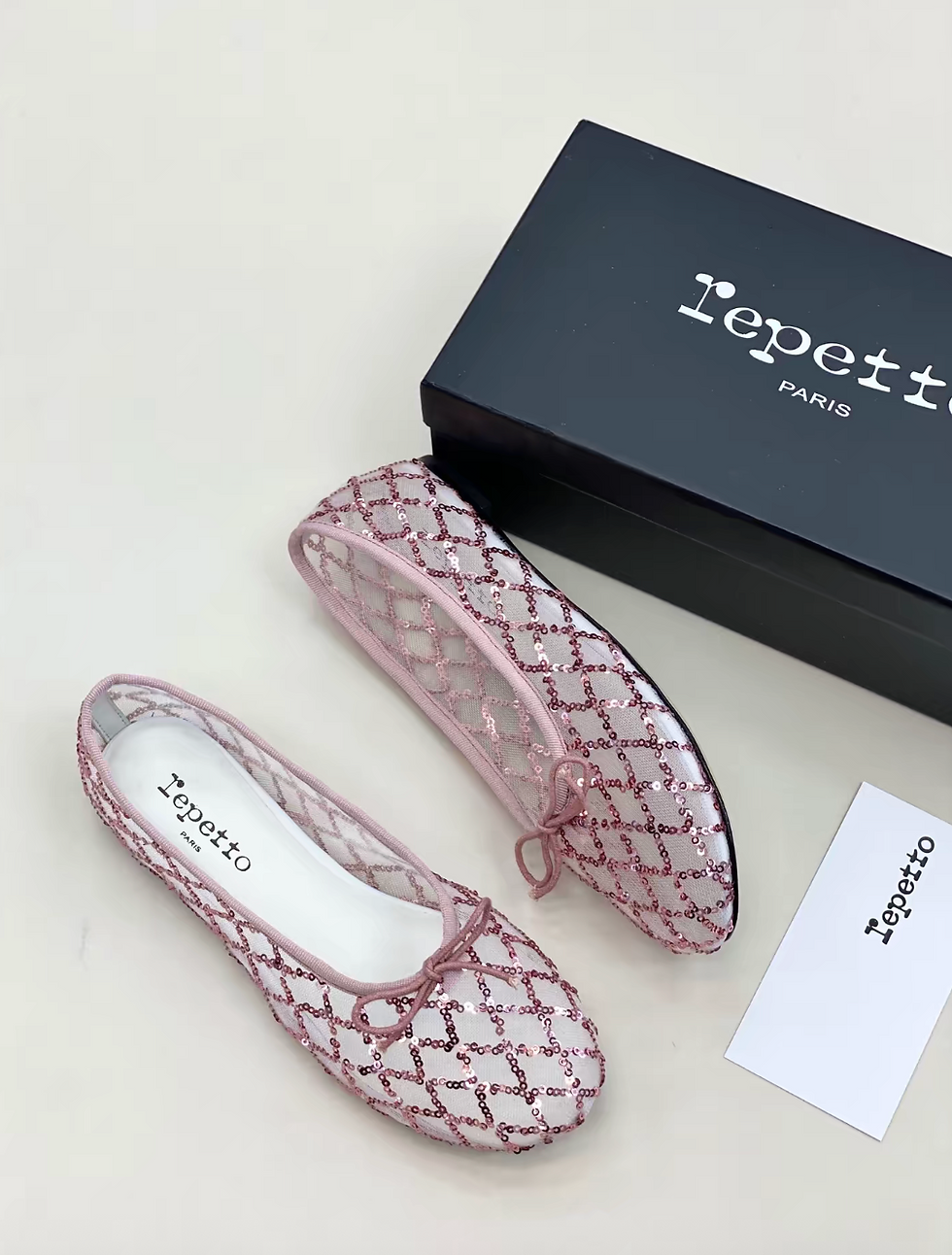 Thumbnail: Repetto Paris made in France sequins intricate ballerina flats