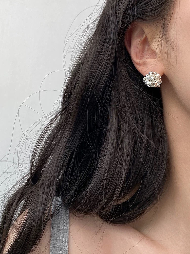 Thumbnail: 925 silver gift wrap earrings 