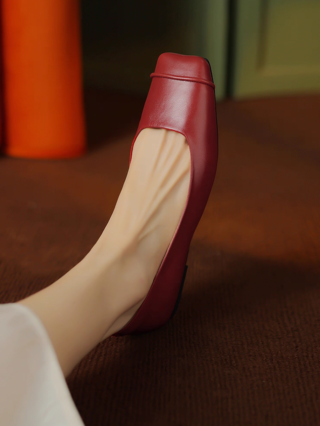 Contour calf leather soft ballerina flats 7