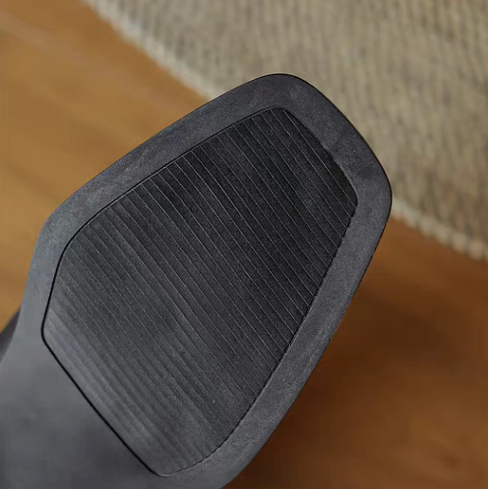 Thumbnail: Square toe calf leather contour elastic ankle boots