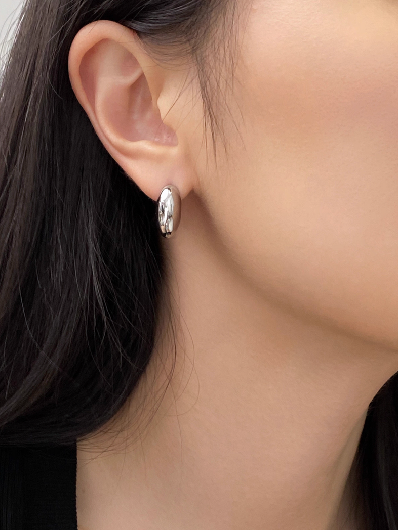 925 silver abstract bean shapes earrings 6
