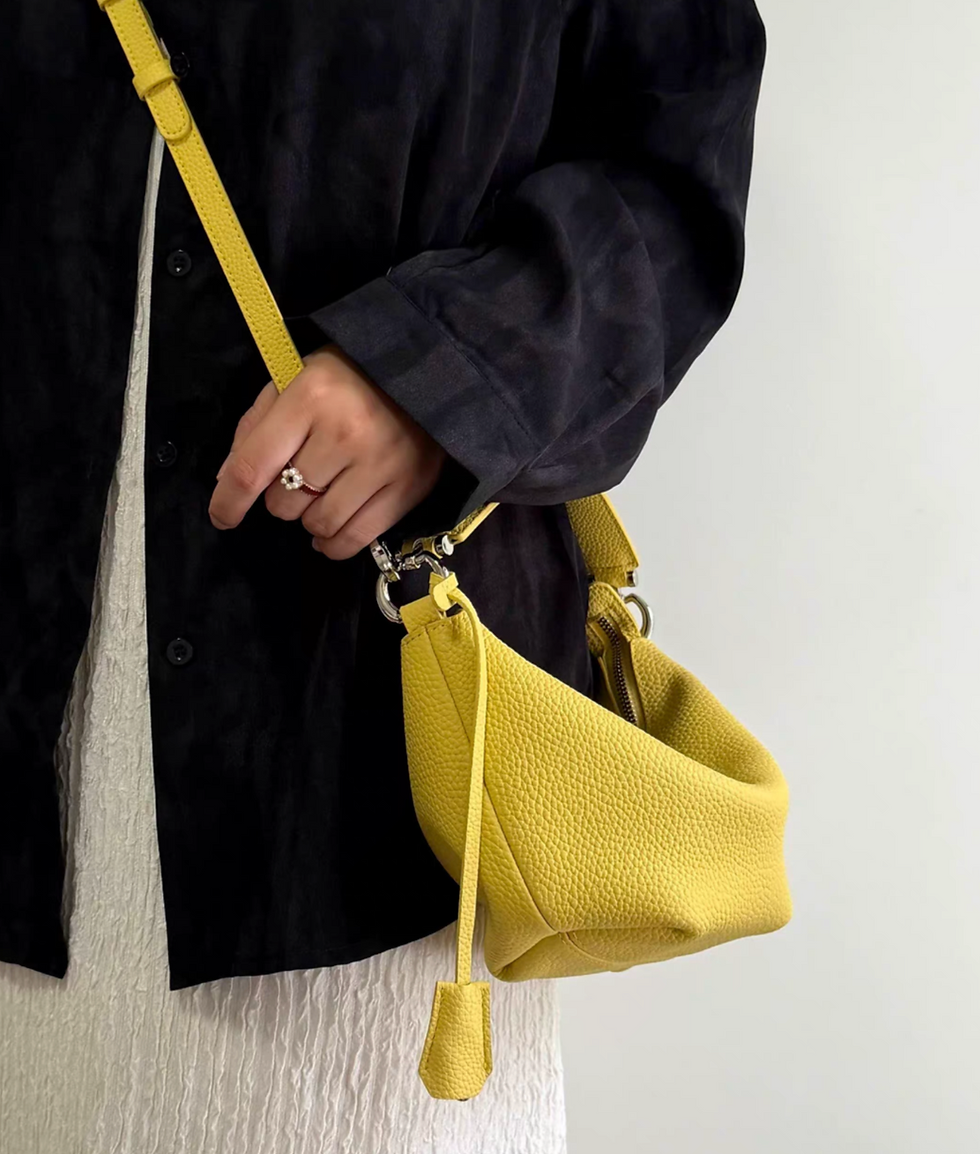 Thumbnail: Togo embossed calf leather zipper dumpling handle + crossbody bag