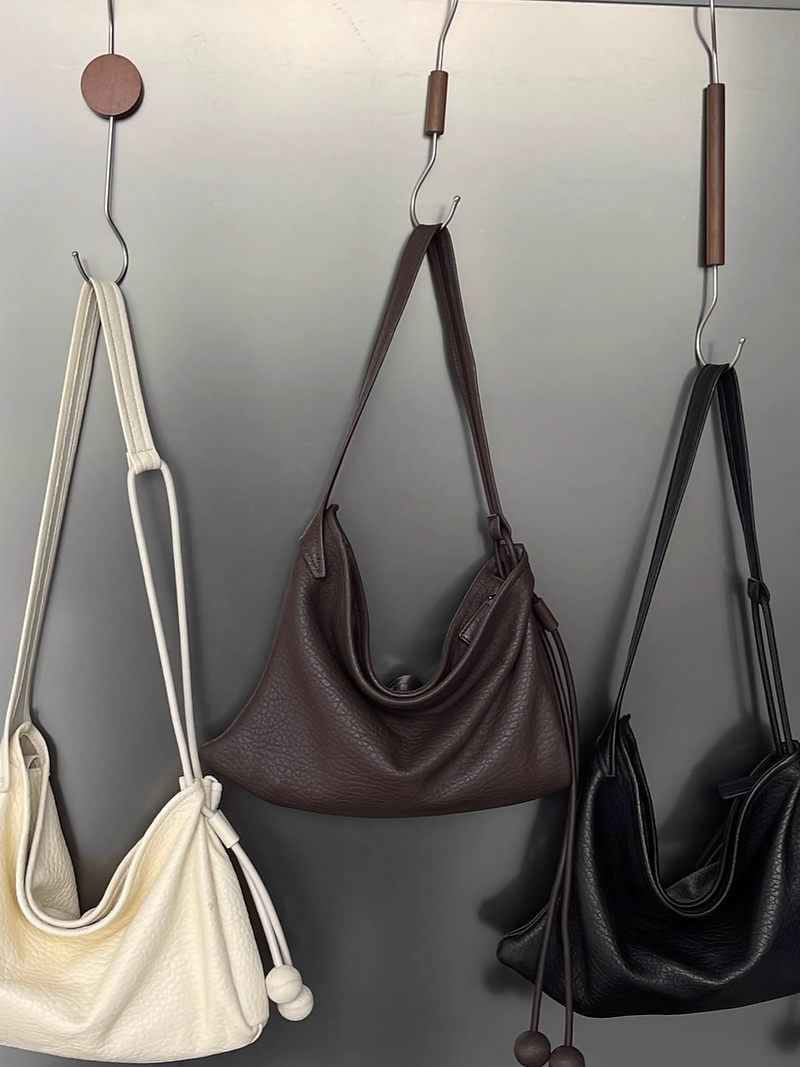 Toga embossed horizontal lambskin asymmetric drape crossbody + shoulder 7