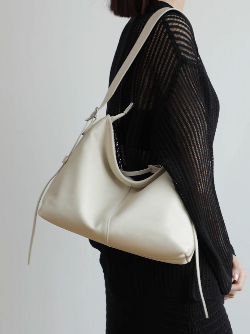Smooth calf leather adjustable length hobo shoulder + crossbody bag 4