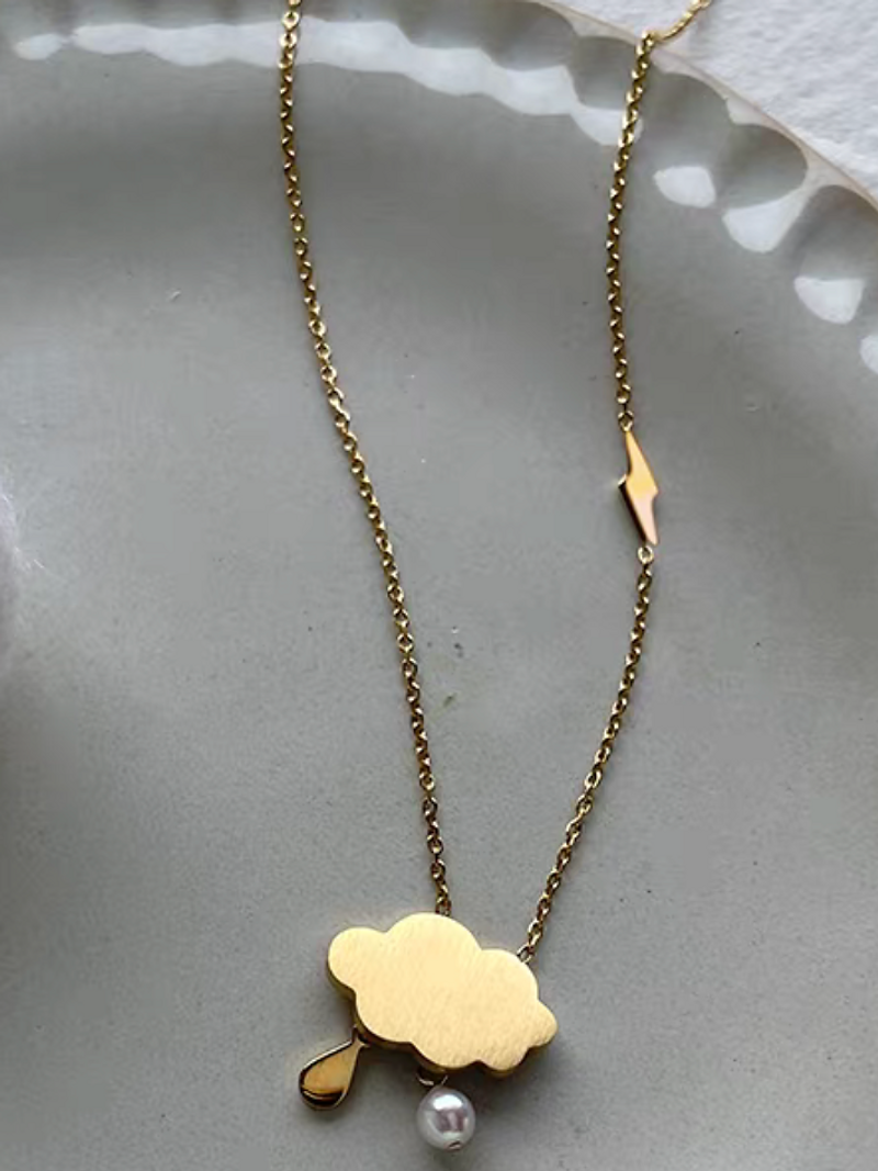 925 silver cloud rain thunder 925 silver necklace 1