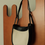 Thumbnail: Docking fabric calf leather two way handle + crossbody bag
