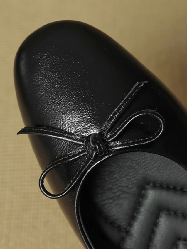 Calf leather ribbon mary janes 13
