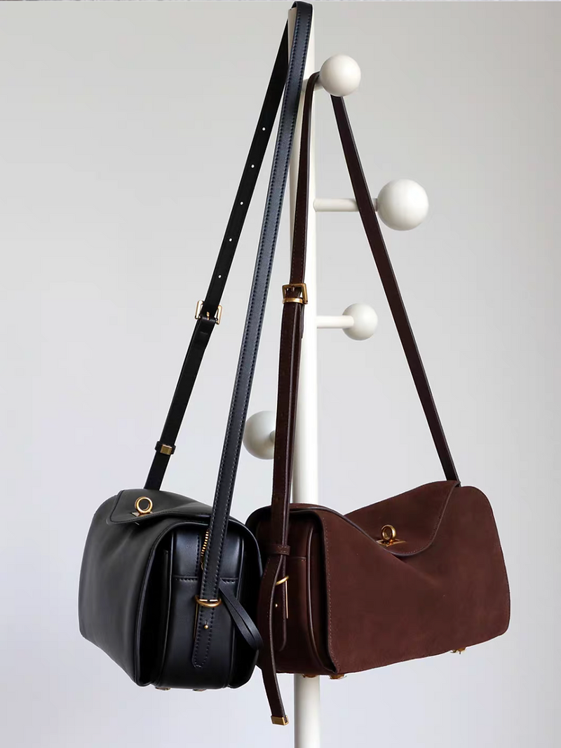 Calf leather twist buckle flap rodeo shoulder + crossbody bag 5