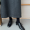 Thumbnail: Black calf leather heel lacing shoes