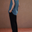 Thumbnail: Lake blue back buttoned strap linen vest