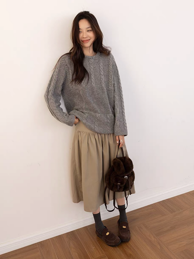 Ruffle cotton tencel high waisted skirt pants 14