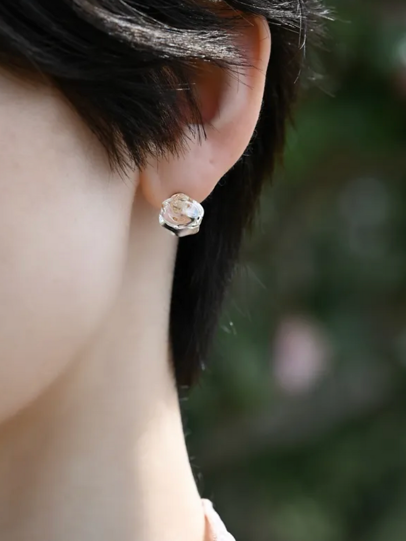 Handmade Hario moale pierced earrings 8
