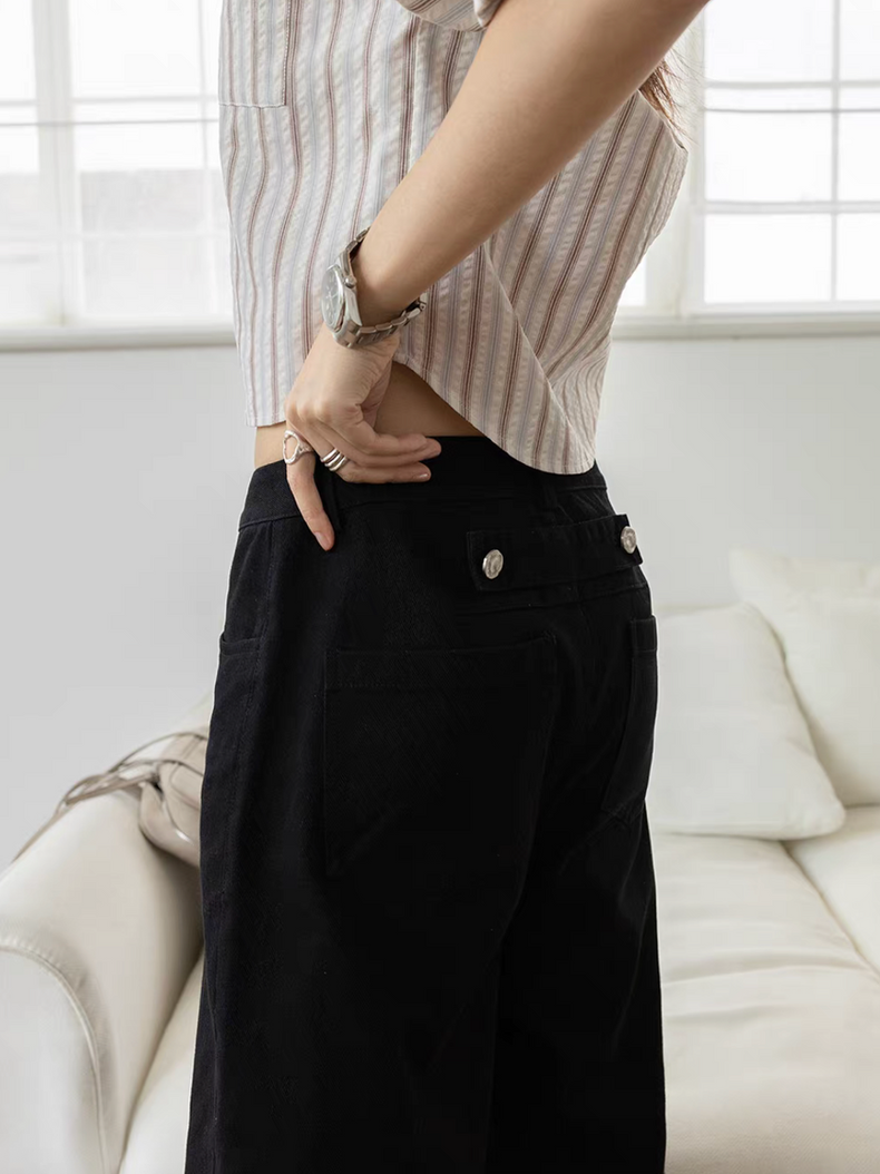 Embossed cotton rayon cropped striped shirt 8