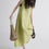 Thumbnail: Pleated contour A line linen sleeveless dress