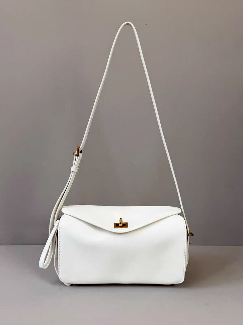 Smooth calf leather twist buckle flap rodeo shoulder + crossbody bag 7