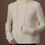 Thumbnail: Ivory drape collar drawstring cotton rayon blouse