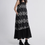 Thumbnail: Docking handmade embroidered black cotton linen layered slipdress