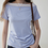 Thumbnail: Connected two pieces like modal cotton blue white tee / blouse