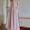 Thumbnail: Soft pink pleated lined cotton A line sleeveless dress