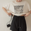 Thumbnail: Back embroidered elastic band cotton side slit shorts