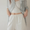 Thumbnail: Back embroidered elastic band cotton side slit shorts