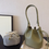Thumbnail: Toga embossed calf leather bucket shoulder + crossbody bag