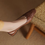Thumbnail: Sling back diagonal weaved calf leather pointy low heels