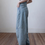 Thumbnail: High waisted acid washed denim straight pants