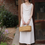 Thumbnail: Ivory cotton rayon drape collar slim cut lined sleevless dress