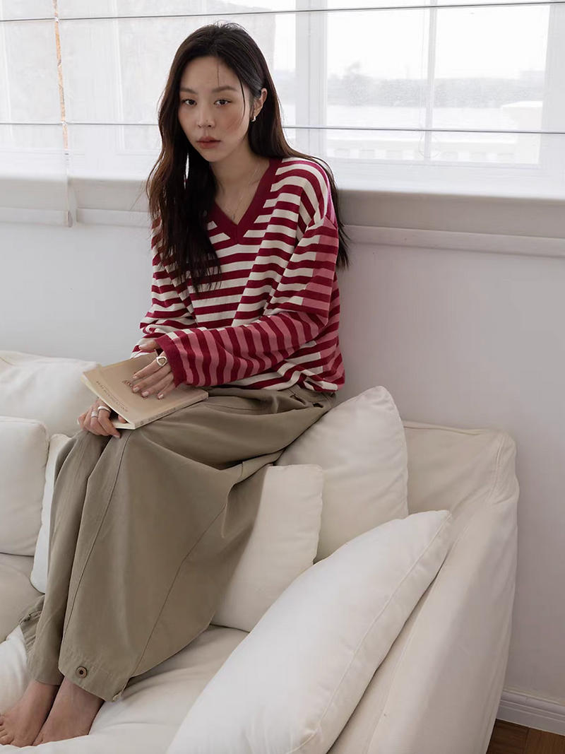 Elasticated waistband cotton tencel barrel belted pants 8