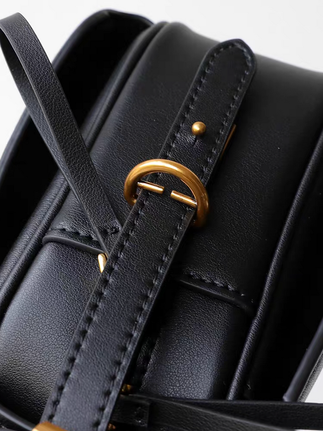 Calf leather twist buckle flap rodeo shoulder + crossbody bag 7