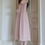 Thumbnail: Soft pink pleated lined cotton A line sleeveless dress