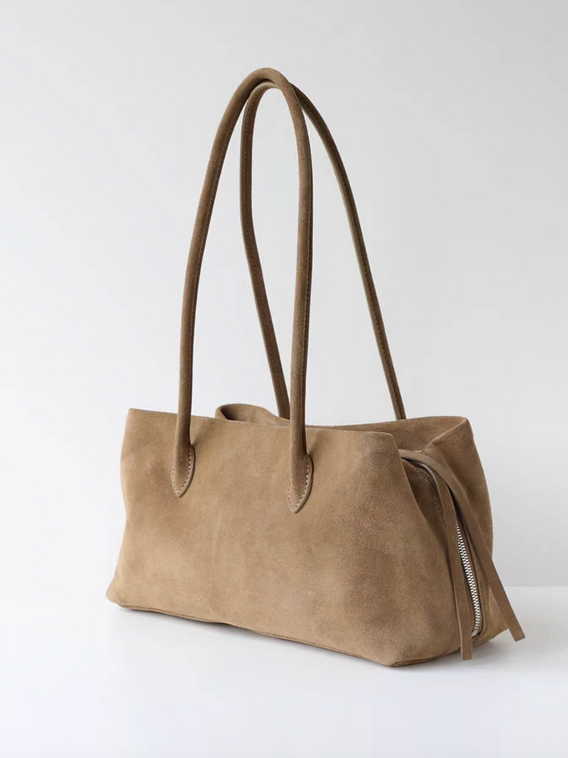 Tassels zippers suede calf leather rectangular shoulder totebag 8