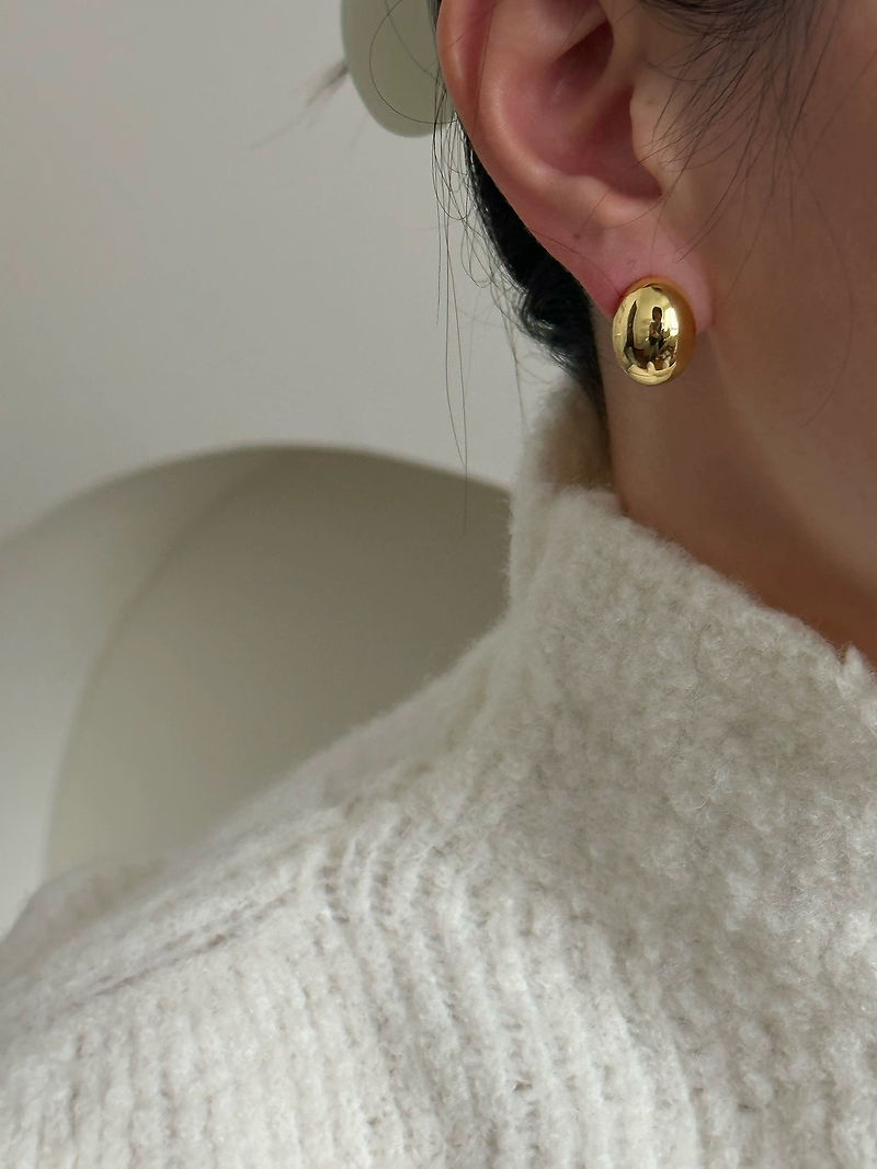 925silver bean earrings  5